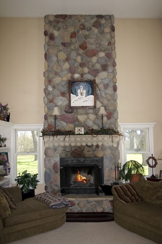 Stone Fireplace Finish